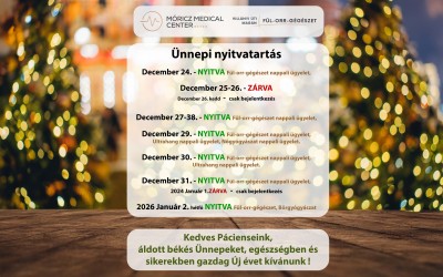 2025-2026 Ünnepi nyitvatartás.